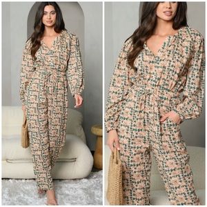 PAPERMOON Stitch Fix Mixed Print Long Sleeves Jumpsuit